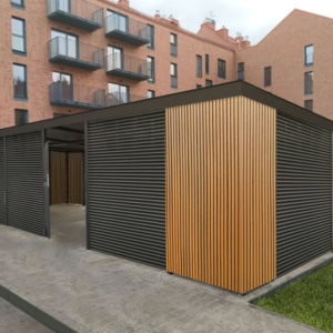 Wiata PREMIUM kompozyt - żaluzja