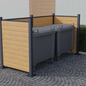 Wiata śmietnikowa osłona - deska 300 × 200 cm