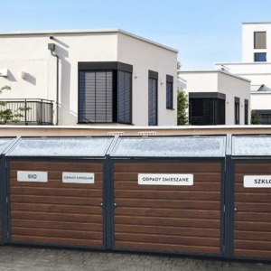 Obudowa na pojemniki 1100l QUUB TRAPEZ